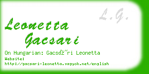 leonetta gacsari business card